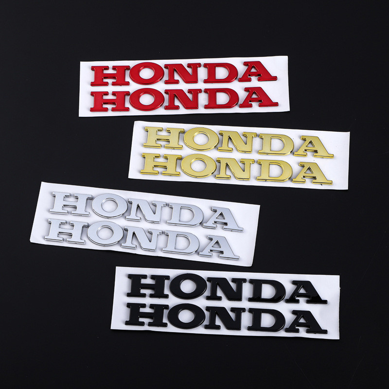 (HB) (SEPASANG) Emblem Stiker Logo ABS Motor Timbul 3D Honda Warna Variasi Timbul