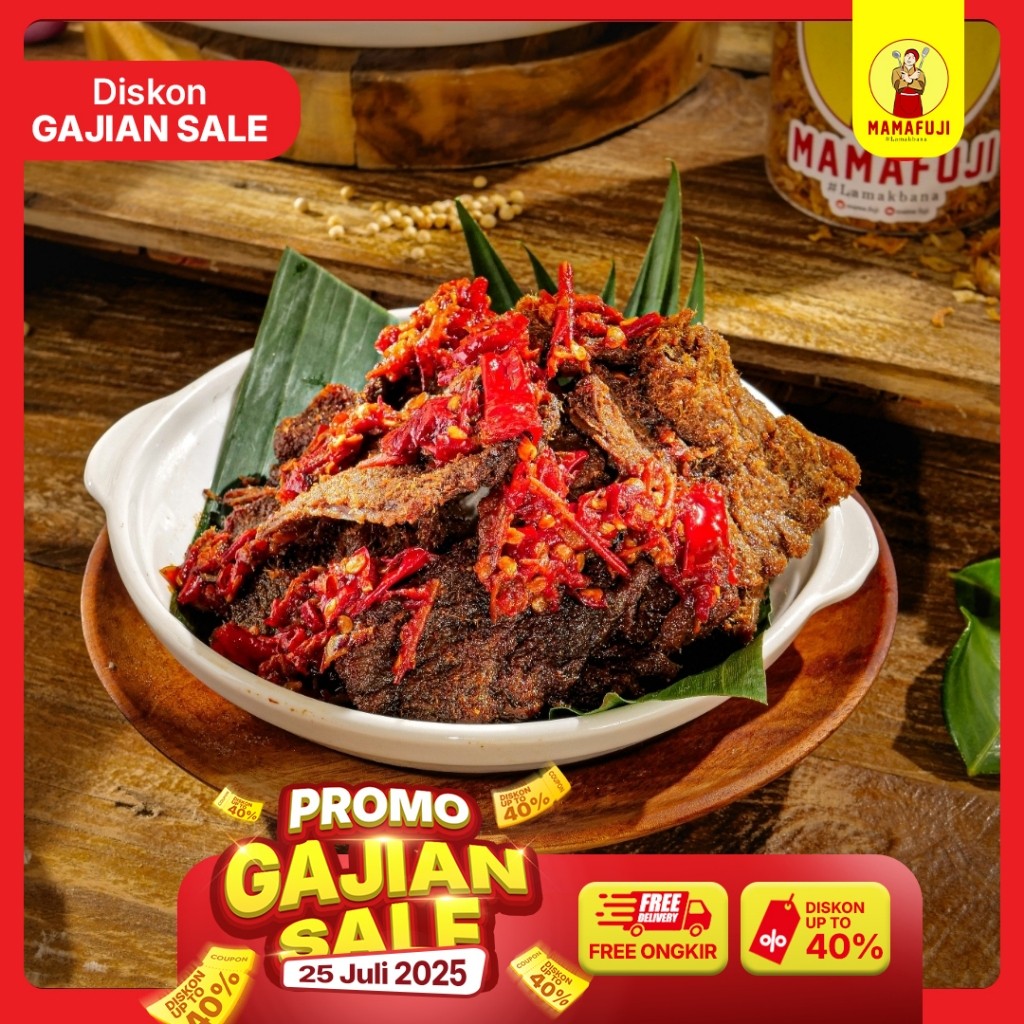 

Mamafuji - Dendeng Balado Kering Pedas Kriuk