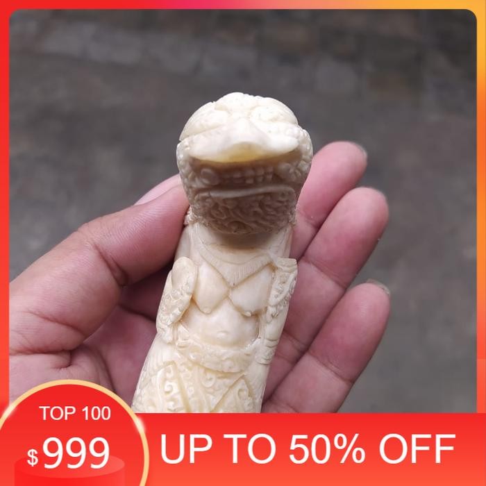 Deder keris gagang keris Bahan tulang Model ukir Jawa demang mcw34