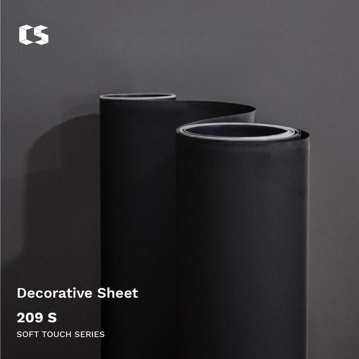 Decosheet Hitam CS 209 S SOFT TOUCH Decosit Dekosit Furniture Pvc Taco