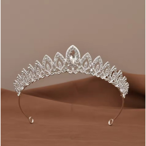 MAHKOTA TIARA FUJI ALLOY PUTRI CROWN SIMPLE ELEGANT AKSESORIS PESTA, WEDDING, WISUDA