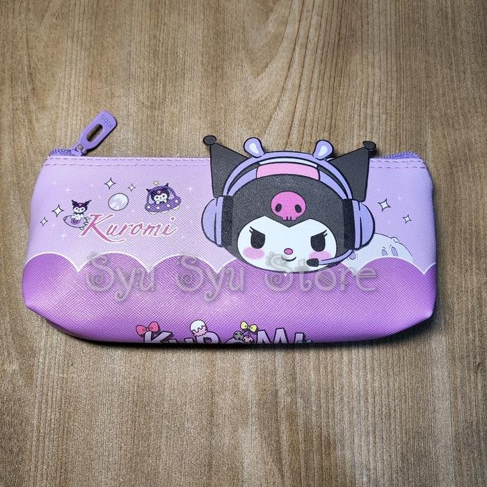 

Pouch Tempat pensil Kuromi Cinnamoroll My Melody kulit sintetis SSY - KRM