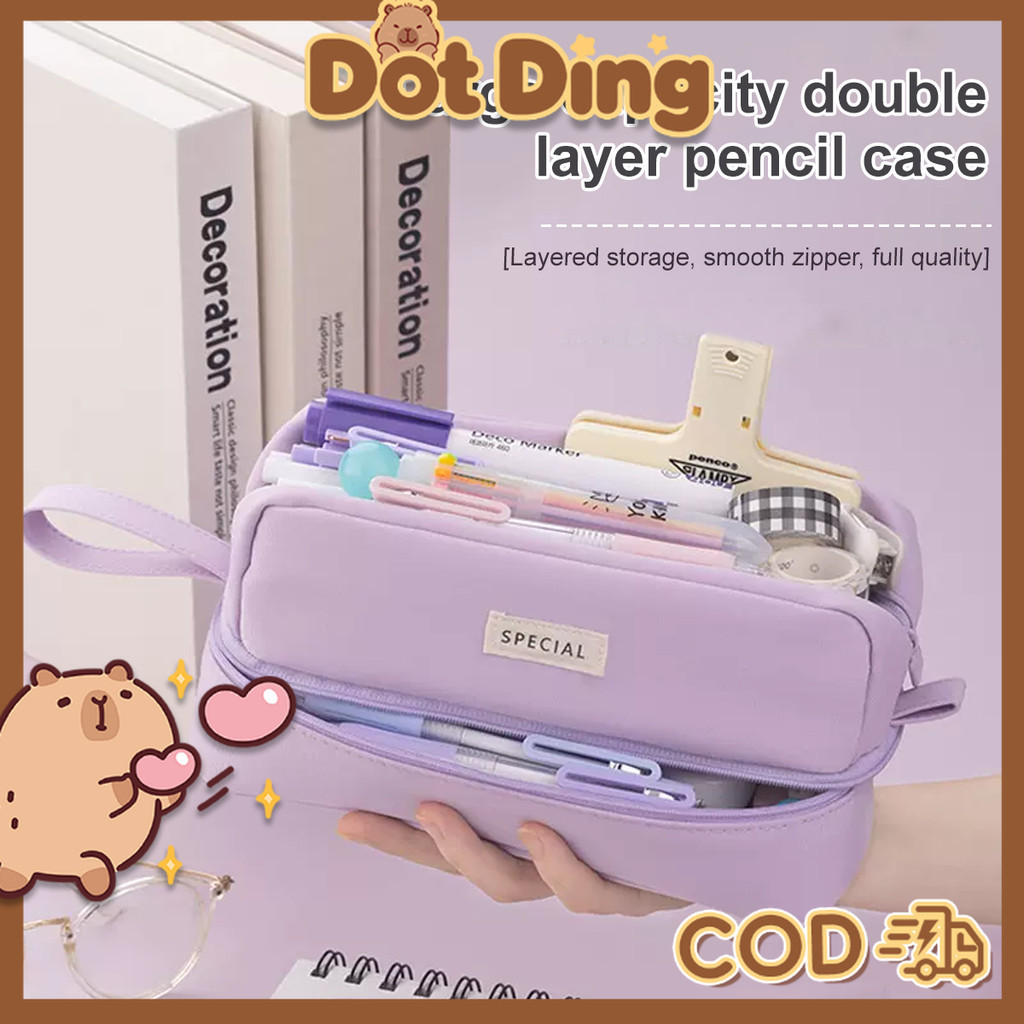 

[DOTDING] Kotak Pensil Angoo Kapasitas Besar Kotak Alat Tulis Sederhana Tempat Pensil Multifungsi Dua Lapis Perlengkapan Sekolah Siswa H447