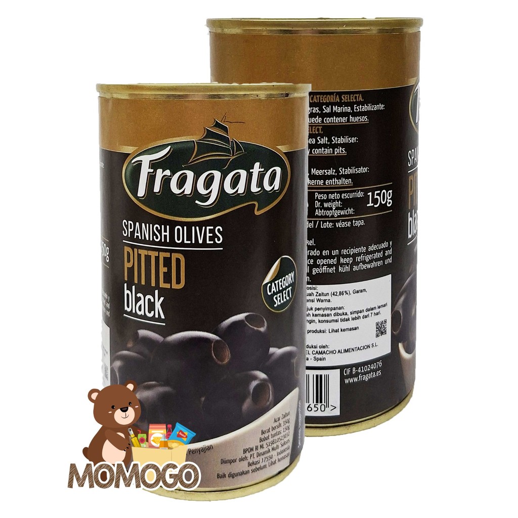 

FRAGATA SPANISH OLIVES PITTED BLACK 350GR