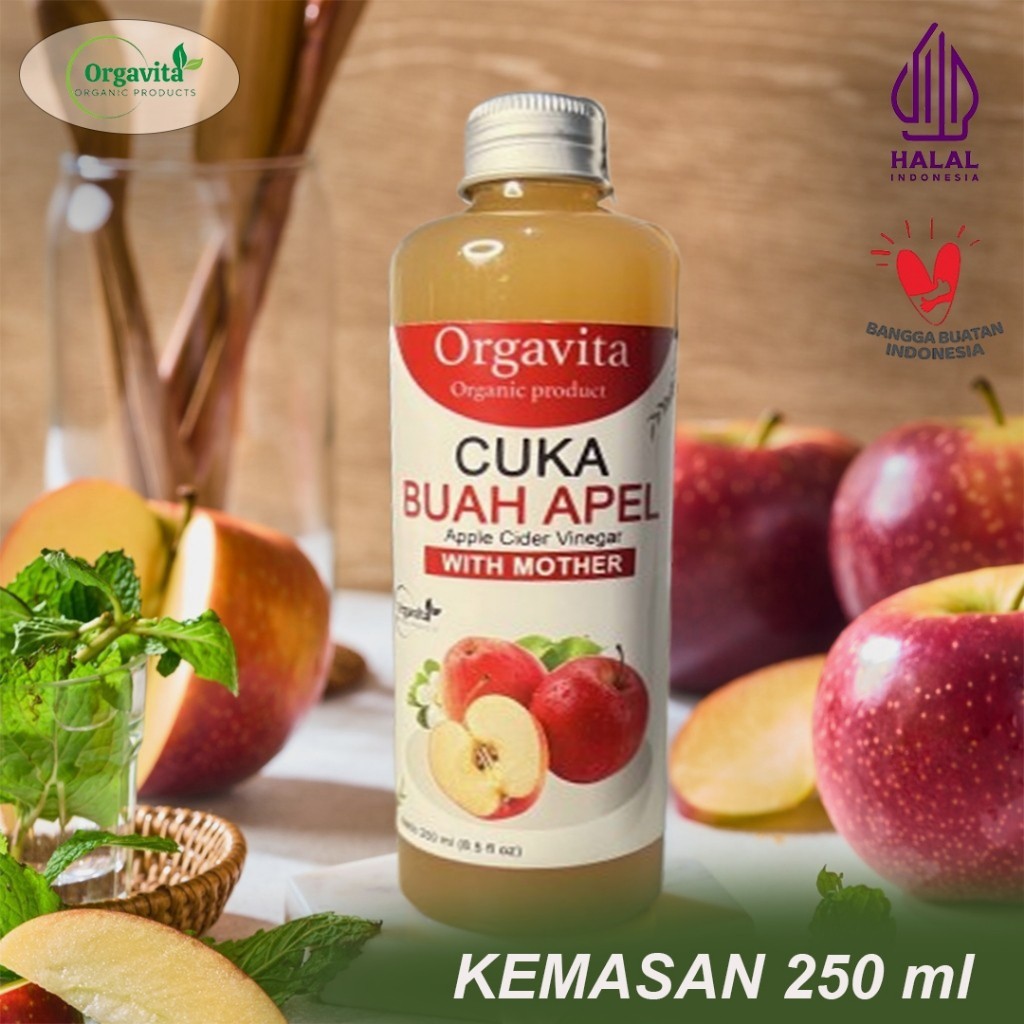 

ORGAVITA BELI 1 DAPAT 2 Cuka Apel With Mother Organik 250ml - Apple Cider Vinegar Asli