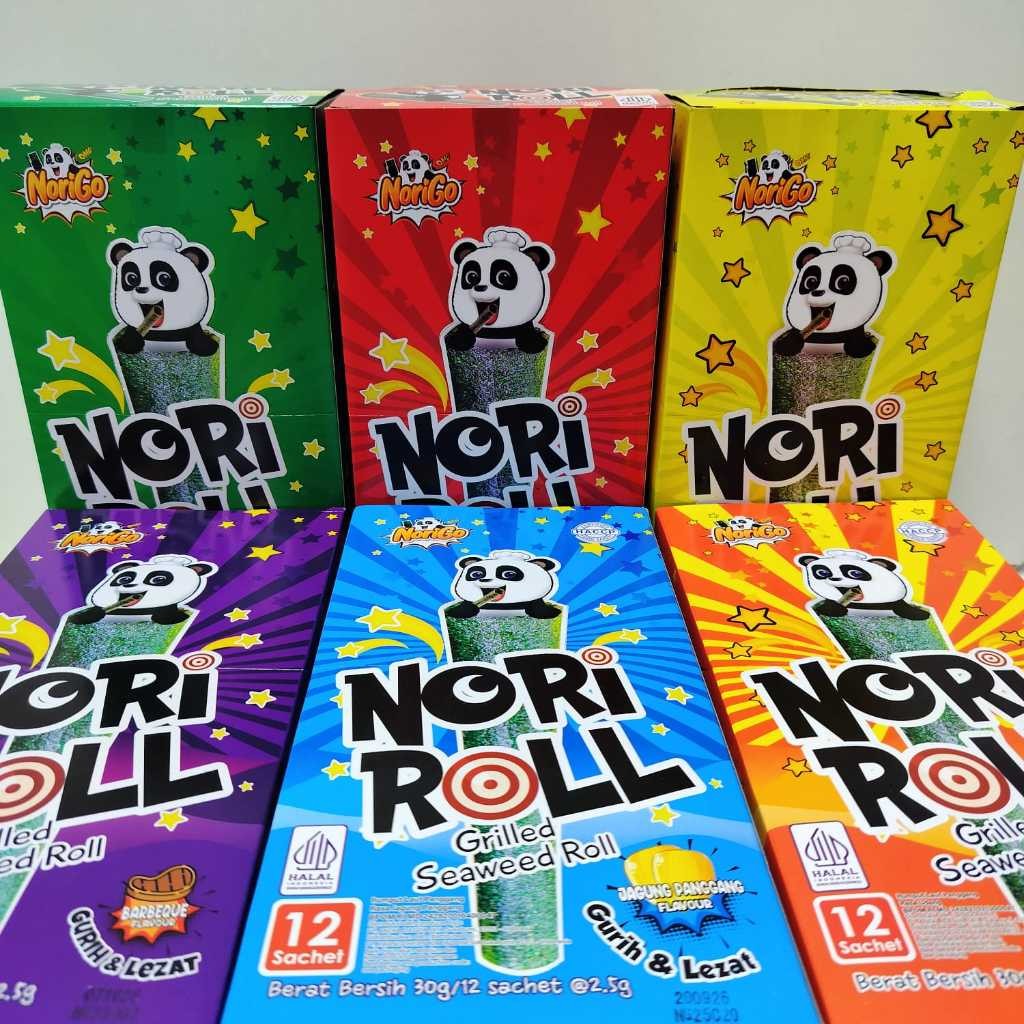 

Snack Nori Roll Grilled Seaweed Roll 1 DUS isi 6 BOX (72 Pcs) / Snack Rumput Laut 2.5g