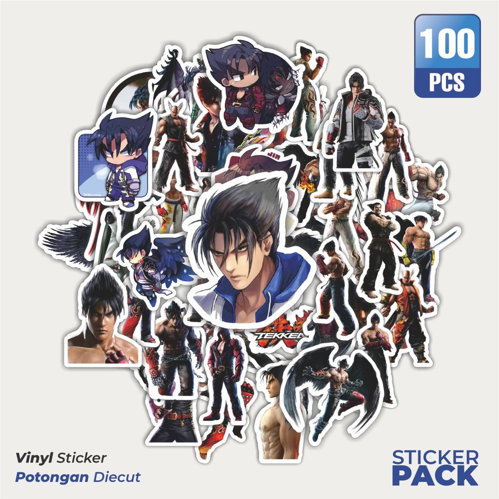 

Super Hemat! 100 PCS Stiker Game Series Tekken Character Jin Kazama Waterproof Aesthetic- Untuk Laptop, Motor, dan Helm - Paper Stationery Pack