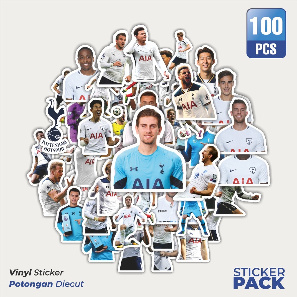 

Super Hemat! 100 PCS Stiker Football Series Tottenham Hotspur Waterproof Aesthetic- Untuk Laptop, Motor, dan Helm - Paper Stationery Pack