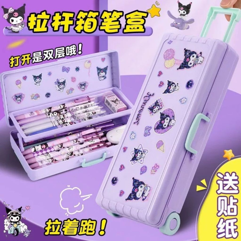 

ALGAN25 TEMPAT PENSIL KOPER RODA 2 TINGKAT KARAKTER SANRIO KUROMI MELODY VIRAL ALAT TULIS SEKOLAH ANAK