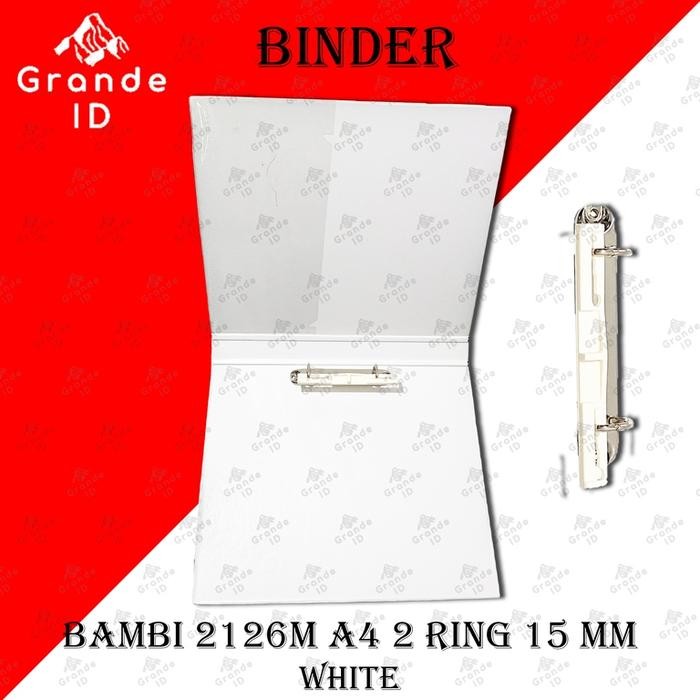 

Promo BINDER BAMBI 2126M A4 2 RING 15 MM INSERT RING BINDER