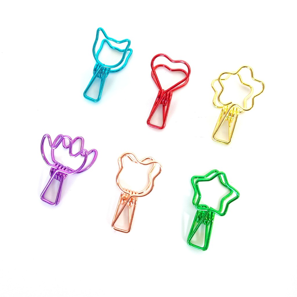 

10 PCS creative special shape hollow clip simple metal data sorting storage clip