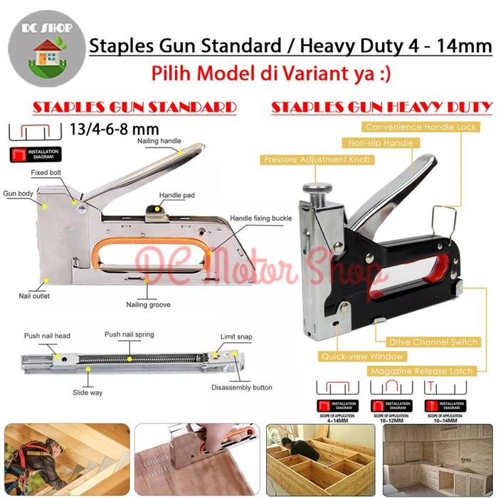 

Staples Tembak Staples Steples Gun Tacker 3 in 1 Tembak Kayu Jok Kulit - StandardVersion