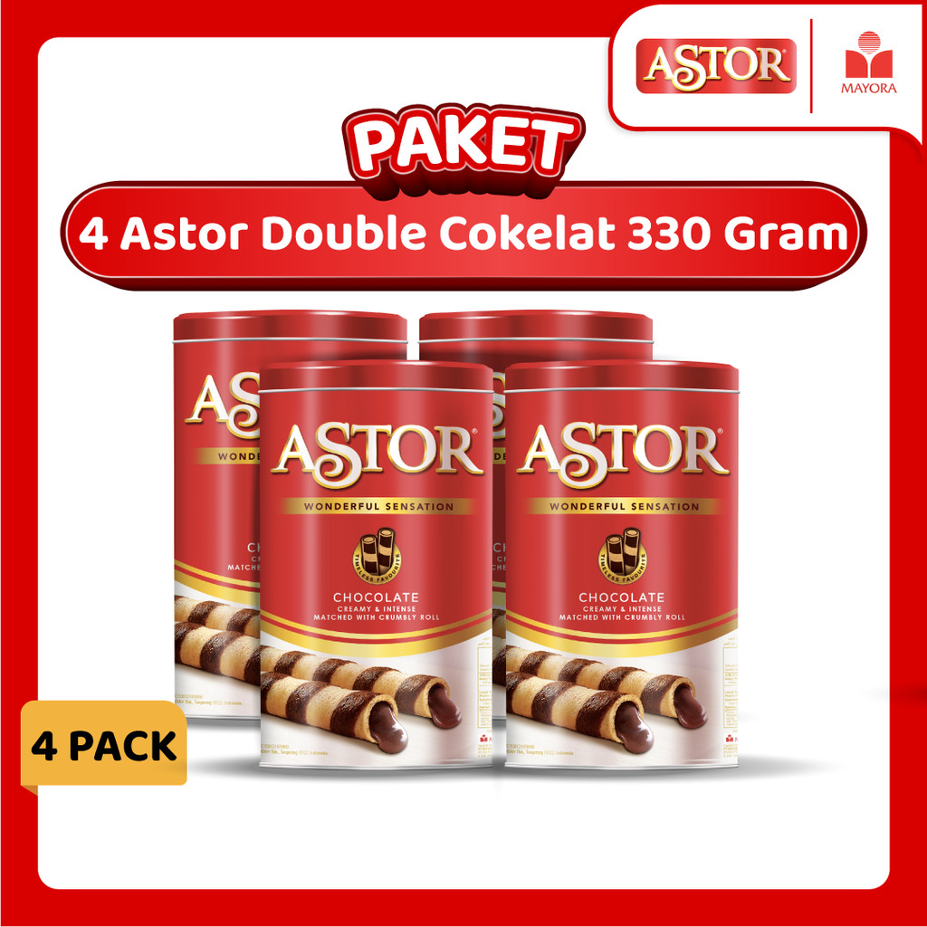 

Paket 4 Astor Double Cokelat 330 Gram
