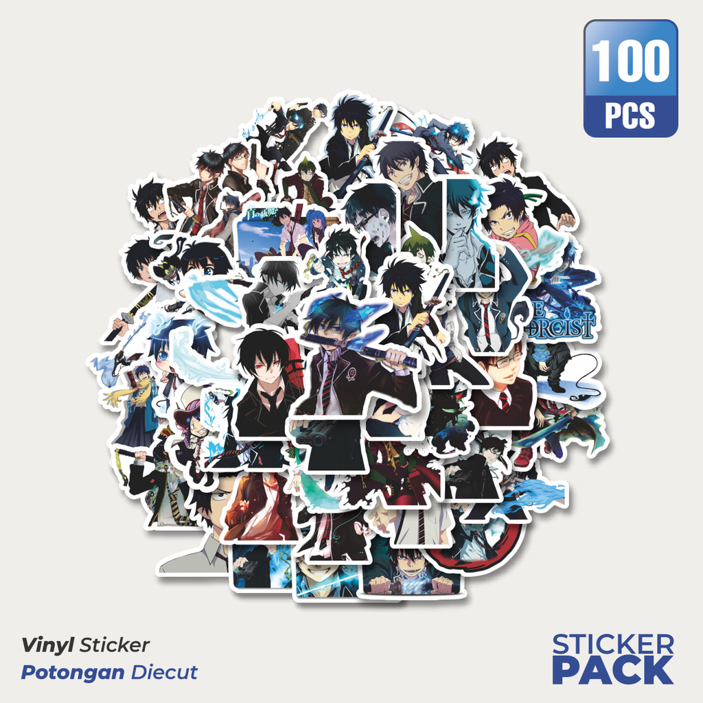 

Stiker Vinyl Stiker Anime Series Blue Exorcist Character Mix Waterproof Aesthetic- Untuk Laptop, Motor, dan Helm - Paper Stationery Pack