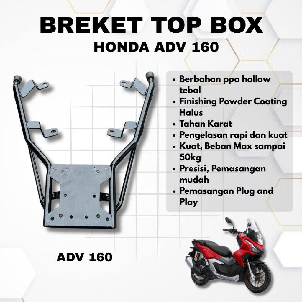 COD Breket Box ADV | Bracket Breket Dudukan Top Box ADV 150 ADV 160 | Tempat Box ADV | Dudukan Box A