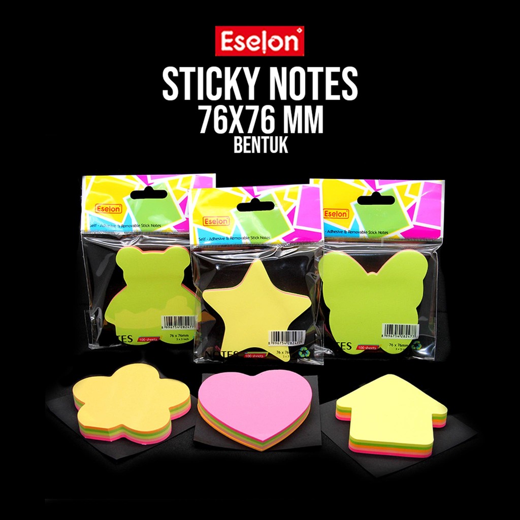 

❤️Sticky Notes / Sticky Notes Eselon / Sticky Notes 6 bentuk❤️