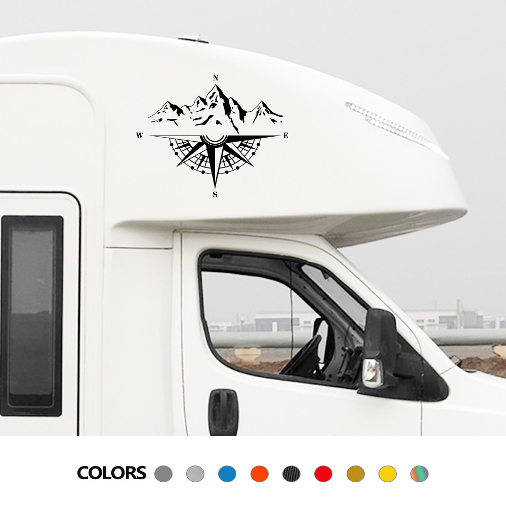 

Graphics Mountain Compass Styling Sticker Van Camper Body Side Decor Decal Motorhome RV Vinyl Decoration Auto Tuning Accessories