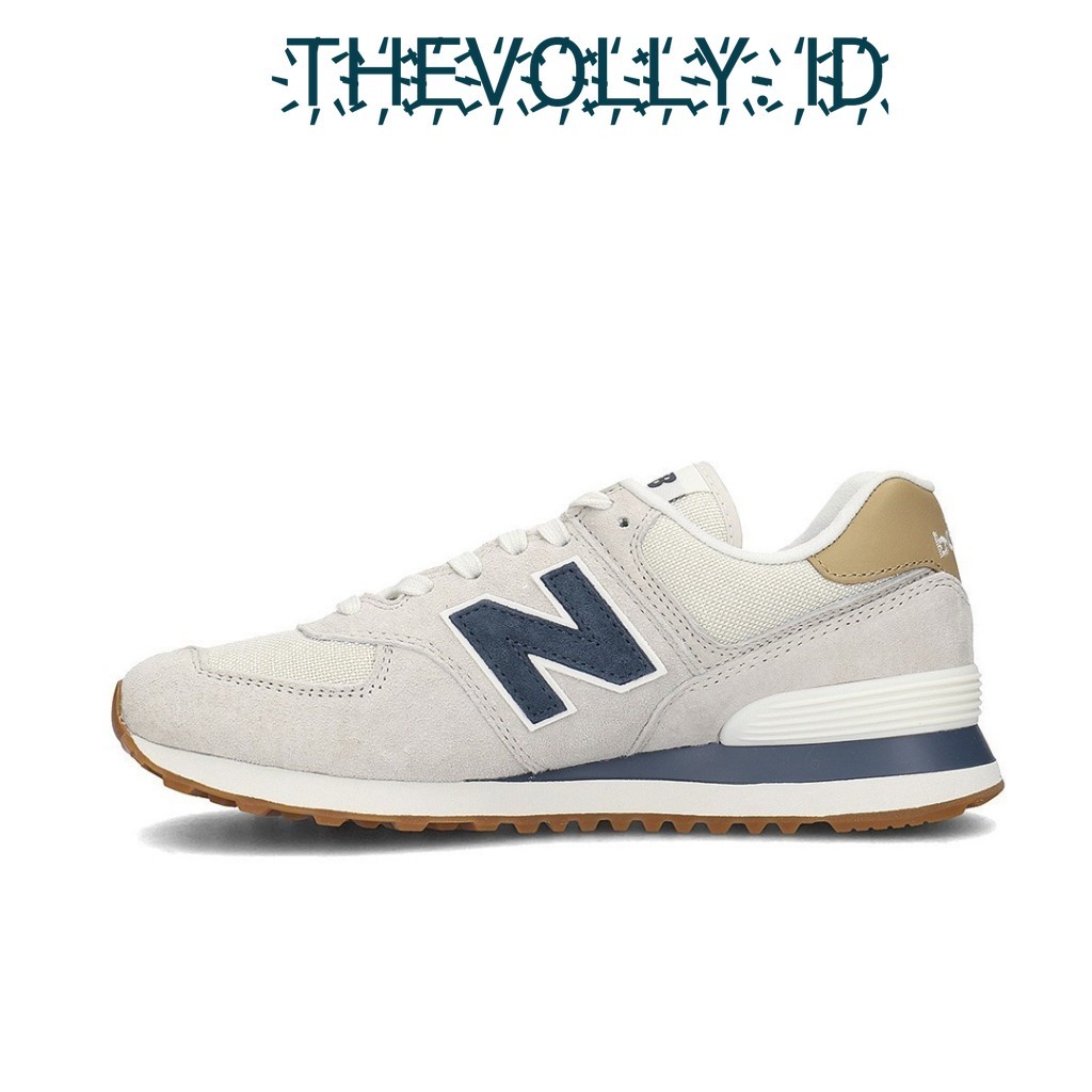 Sepatu NB New Balance 574 ML574LGI Beige Navy BNIB Original / Sneakers Pria
