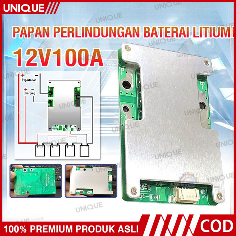UNIQUE-  BMS 4S 100A 12V Lifepo4 3.2V Common Port BMS 100A BMS100A /