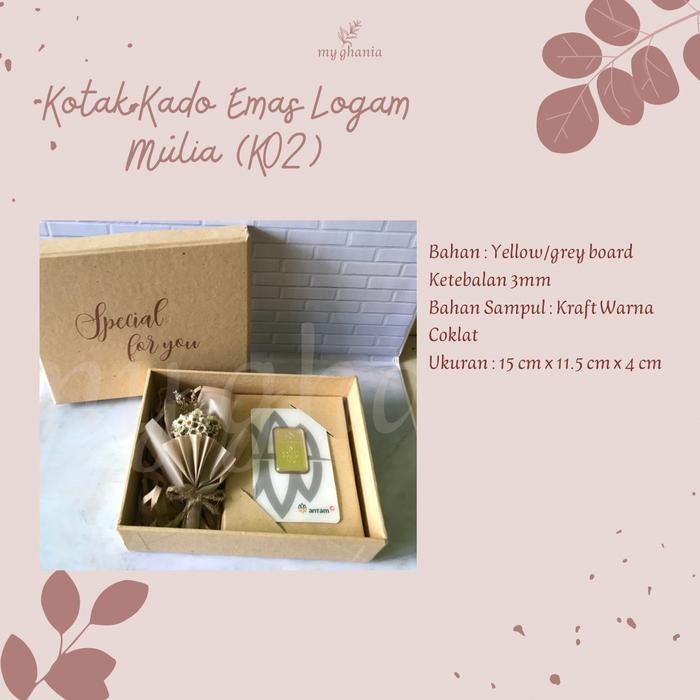 

Kotak Kado Gift Box Hampers Wedding Birthday Emas Logam Mulia Antam - K02, Special for you