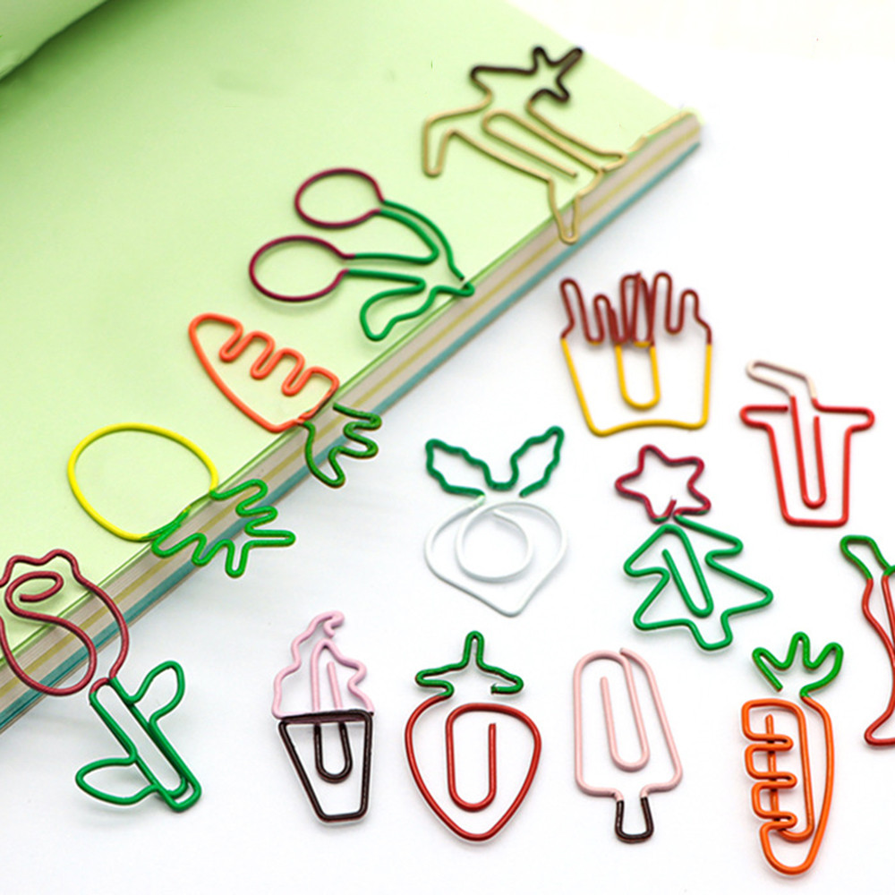 

Ellen Brook 10 Pieces Cartoon Vegetabl Creative Carrot Metal Office School Supplies Cute Paper Clips Gift