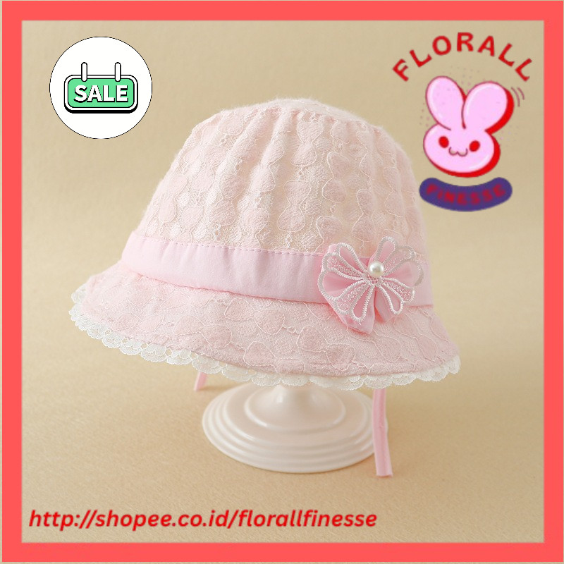 5-30M Princess Baby Sun Hats Girl Toddler Lace Palace Hat Thin Summer Mesh Fisherman Cap Sweet Flowe