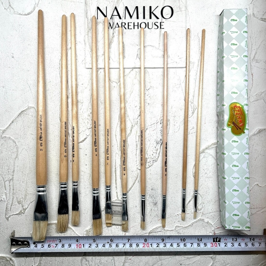 

GROSIR 12 pcs ETERNA Kuas Lukis Gambar Cat Air Minyak 1 - 14 inch NAMIKO WAREHOUSE