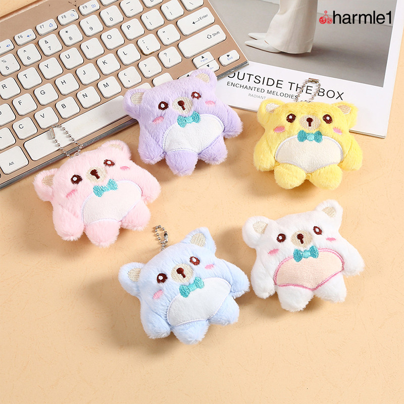 COD   Gantungan Kunci Boneka Mewah Beruang Gemuk Kartun Lucu 3D Tas Liontin Keychain Boneka-Ch