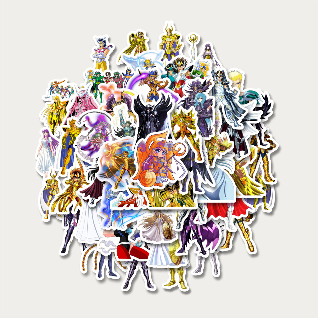 

Sticker Pack Stiker Anime Saint Seiya Character Mix 6 | Sticker TUMBLR | Stiker LAPTOP KOPER HELM