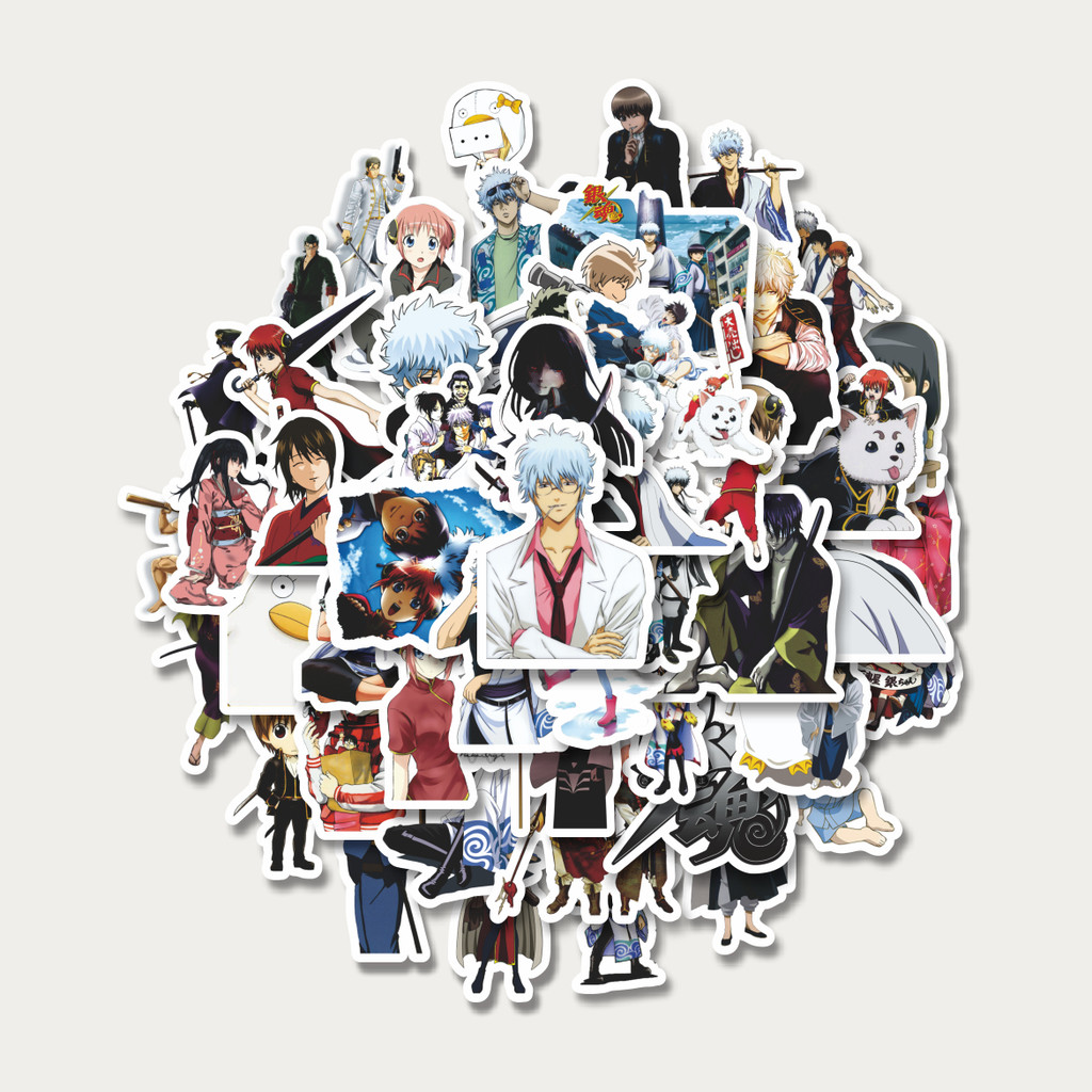 

Sticker Pack Stiker Anime Series Gintama Character Mix 1 | Sticker TUMBLR | Stiker LAPTOP KOPER HELM