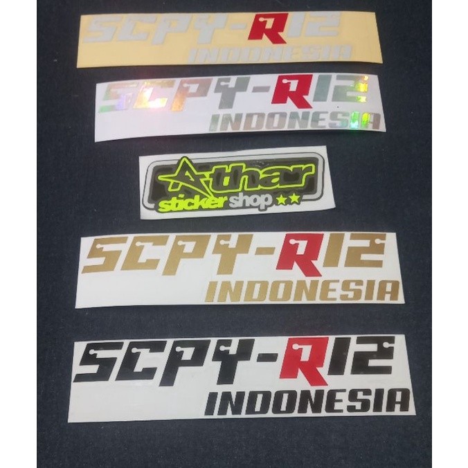 STICKER SCOOPY R12 CUTTING STICKER CUTTING MOTOR CUTTING STICKER STICKER EMBLEM MOTOR LOGO STICKER L