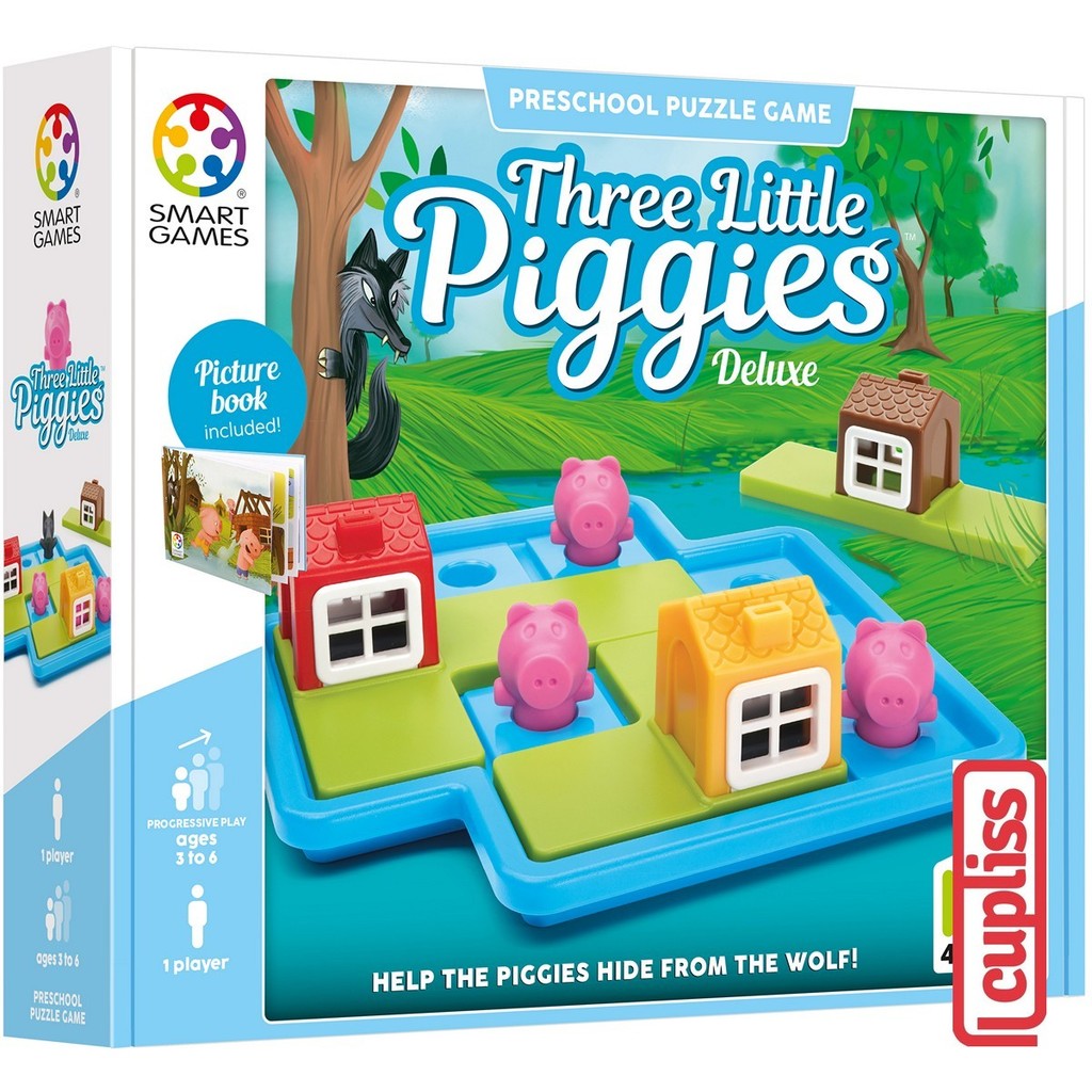 Smart Games Original 023 Three Little Piggies Deluxe Preschool Board Game Mainan Edukasi Anak Dewasa