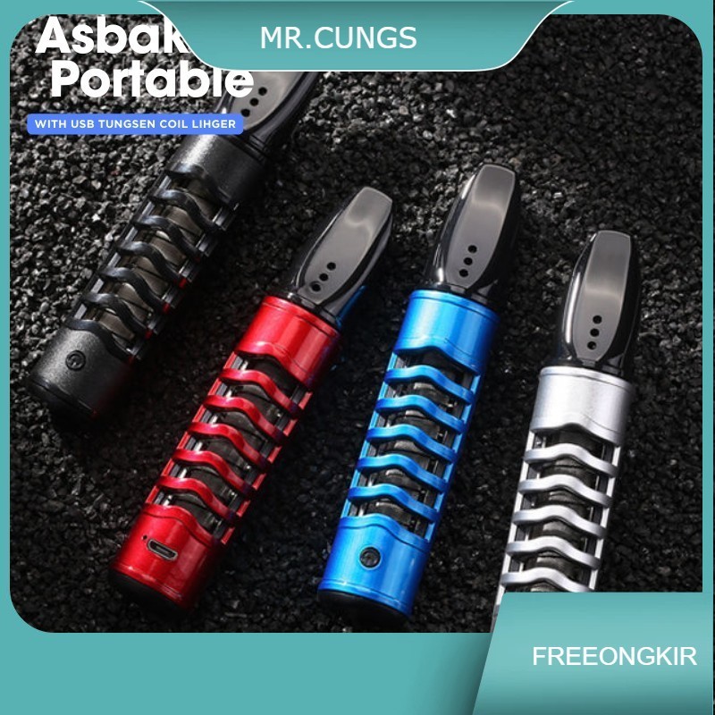 Ashtray Car Cigarette Pipa Asbak Portable Filter Rokok Pipe Smoking Rechargeable