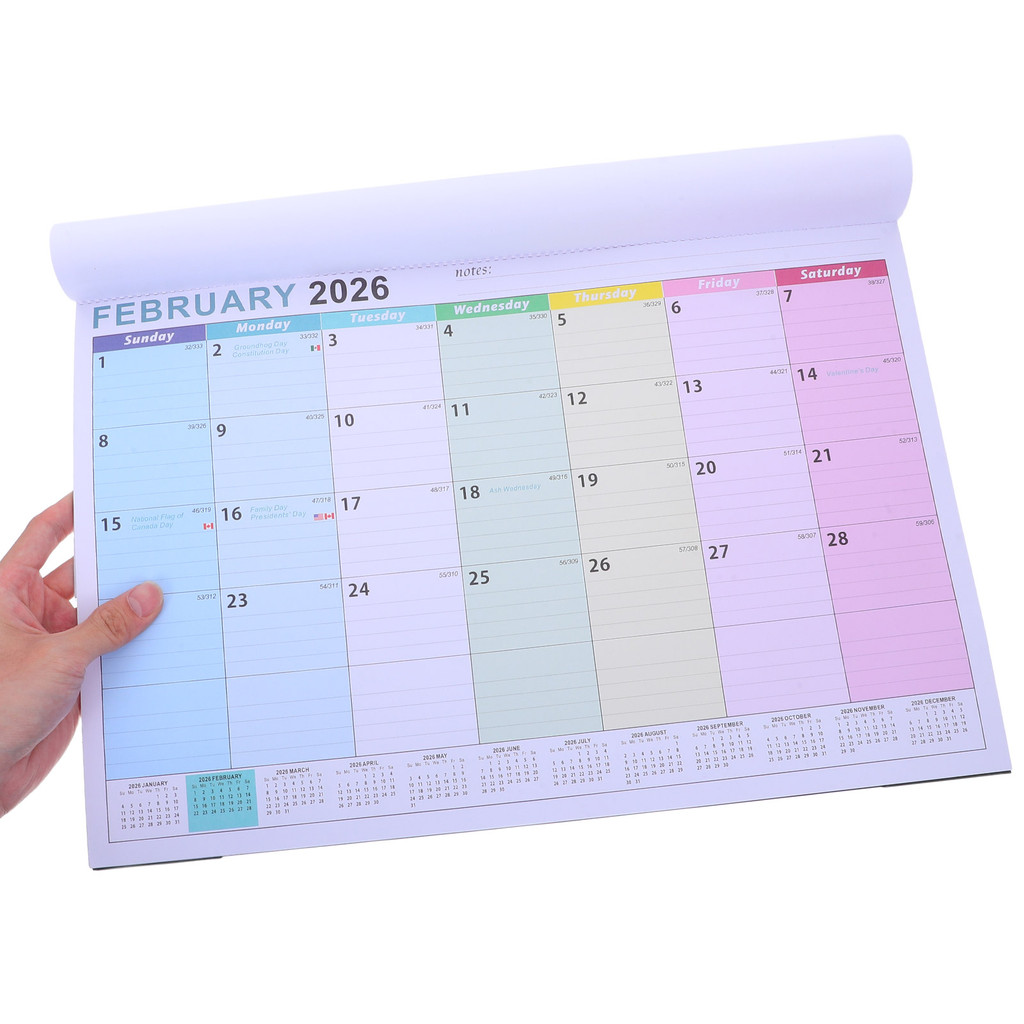 

2026 Wall Calendar Family Calendars Hanger Aesthetic Countdown Hanging English Daily Monthly Planner