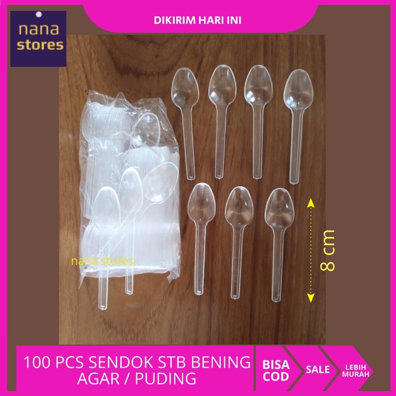 Sendok stb bening, sendok plastik puding kecil, sendok es cream, sendok jelly, sendok agar, sendok j