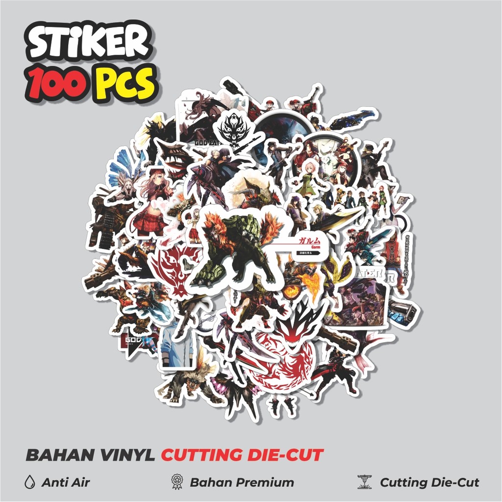 

Terbaru! 50 pcs Stiker Game Series God Eater Karakter Mix 1 Dekorasi Lucu Kreatif untuk Notebook, Skateboard, HP