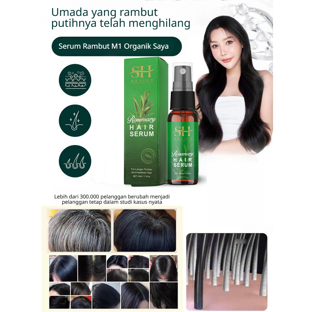 Hitam Alami Instan/Perbaikan Rambut Rusak JC- Hair Oil Spray Uban Hitam Alami/Vitamin Rambut/Perawat