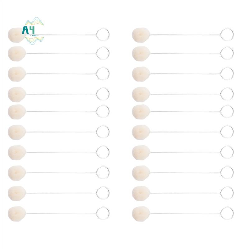 

A40Z-50 Pieces Wool Daubers Ball Brush Leather Dye Dauber Dyeing Applicator With Metal Handle For DIY Crafts Projects