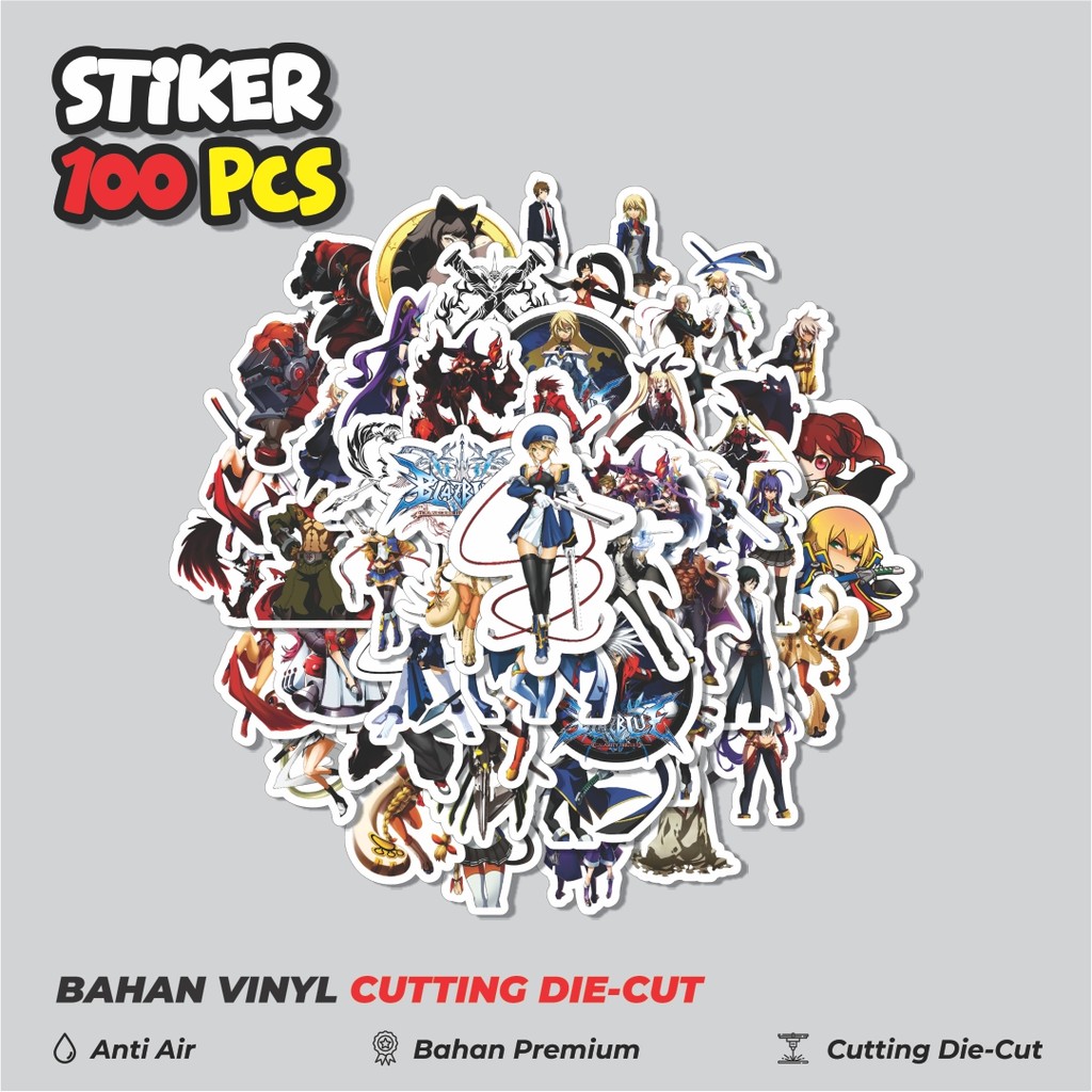 

Terbaru! 50 pcs Stiker Game Series Blaz Blue Karakter Mix 9 Dekorasi Lucu Kreatif untuk Notebook, Skateboard, HP