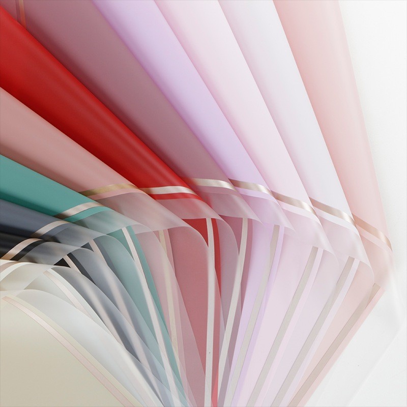 

Kertas Bunga Cellophane Flower Wrapping Paper Varian List Gold Frame Transparan Florist Kertas Kado KB6013