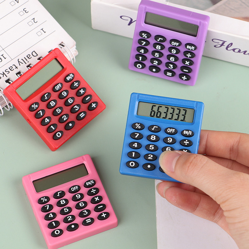 

1PC Mini Candy Color Pocket Calculator 8 gits Creative Square Portable Calculator School Office Stationery