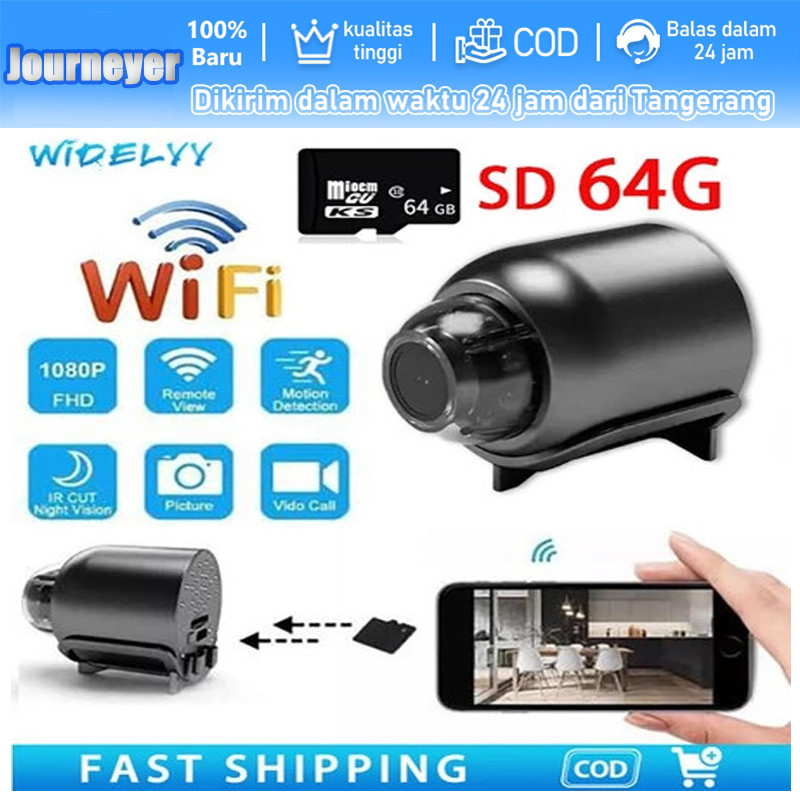 Kamera Mini WIFI CCTV Mini Tersembunyi Tanpa Kabel 1080P cctv wifi jarak jauh lewat hp camera cctv k
