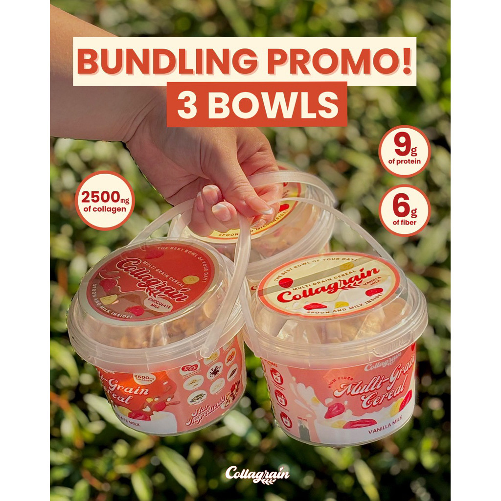

[BUNDLING PROMO!] 3 Bowls of Collagrain’s Multi-Grain Cereal