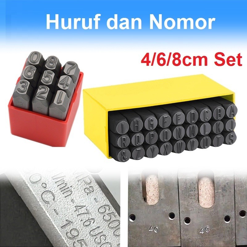 

Stempel Cetakan Huruf Nomor Number Letter Punch Set 36pcs Angka Dan Huruf Ketok Besi Printing Tool Numbers Alphabets Ukuran 4mm 6mm 8mm Steel Stamp