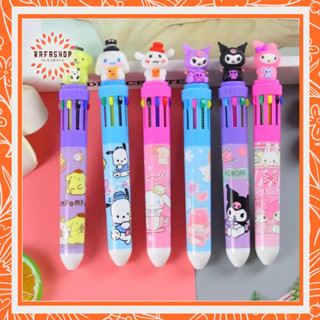 

HOME092 PULPEN 10 WARNA PULPEN HIASAN KEPALA SANRIO PENA BULLPOINT