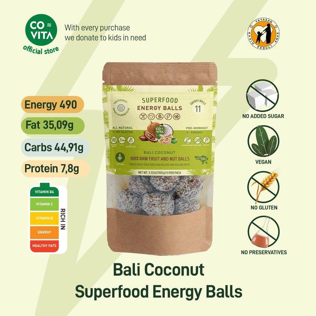 

New Covita Superfood Energy Balls - Bali CoconutPremium