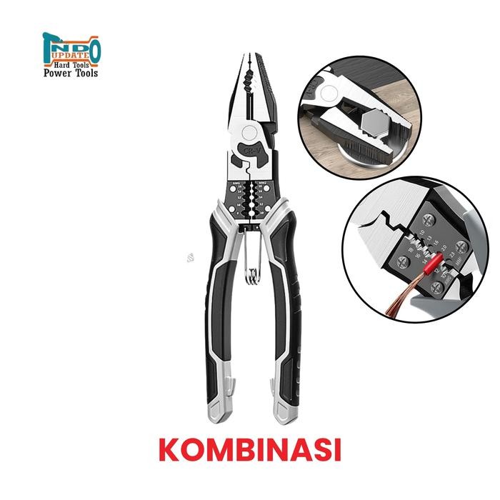 

READY 9 Inch Baja CRV Tang Pemotong Kawat Multifungsi Wire Cutter Tang Listrik Catok Pengupas Kawat - KOMBINASI