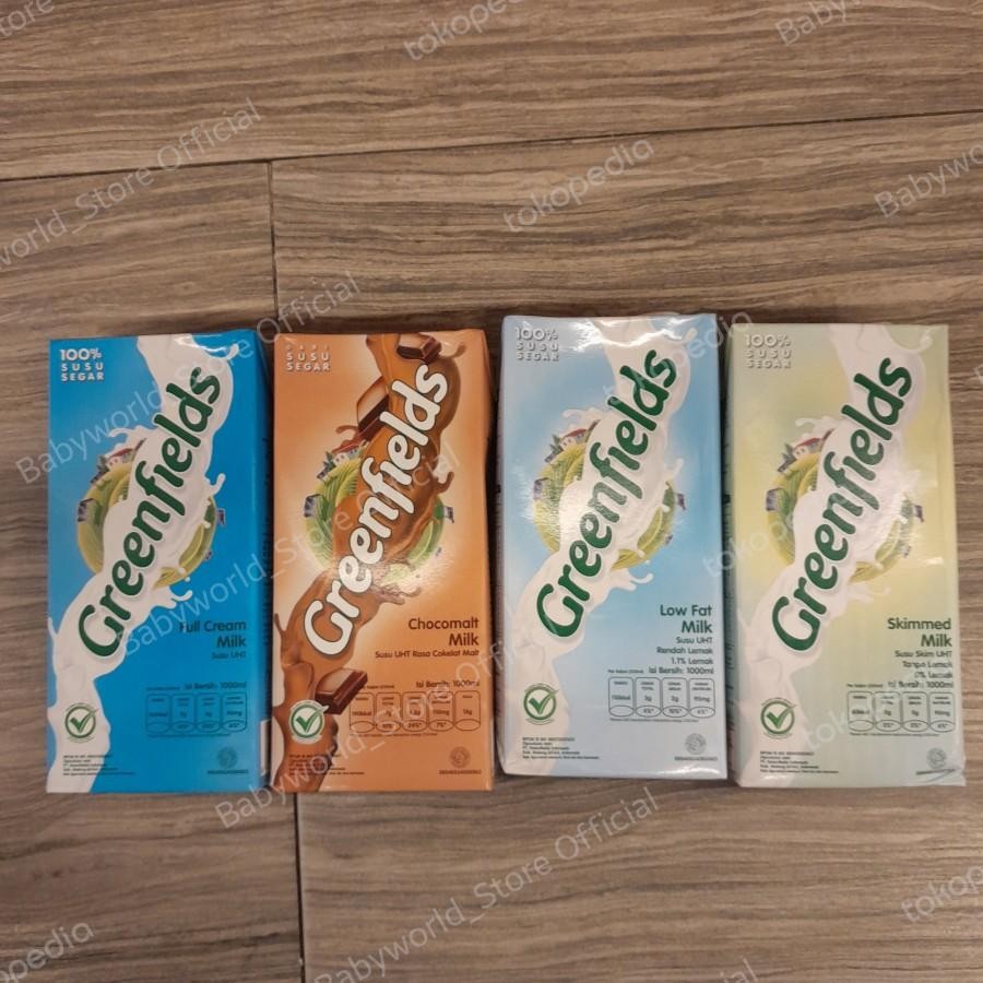 

Greenfields Susu UHT FULL CREAM / LOW FAT / SKIMMED / CHOCOLATE 1000ml