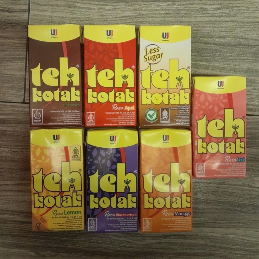 

Teh Kotak MInuman Teh Per Dus Rasa Melati / Melati Less Sugar / Apel / Lemon / Leci / Mangga / BlackCurrant 300ml