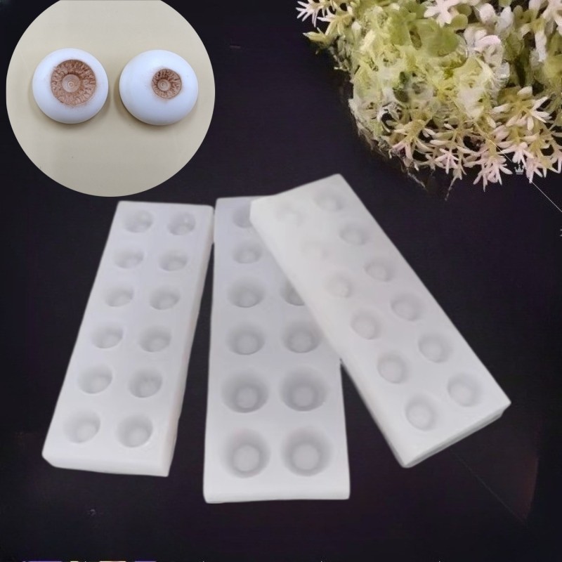 

Commonly Used Bjd Resin/Gypsum Iris Hemispherical Chess Piece Silicone Eye Socket Mold DIY Animation Character Eye-making Tool